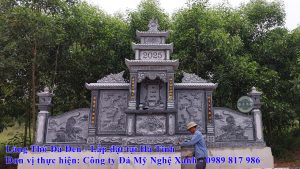 Lắp đặt lăng thờ đá đen tại Hà Tĩnh