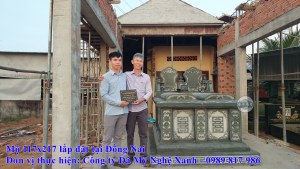 Lắp Đặt Mộ Đá Xanh Rêu Tại Đồng Nai