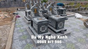 Vận chuyển đê Lắp Đặt 14 Ngôi Mộ Đá Xanh Rêu Tại Xã Khánh Thành